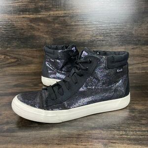 Keds Zip Ankle Mid-Top Black Frost Laced Sneakers Women's Size US 6 M KK162344